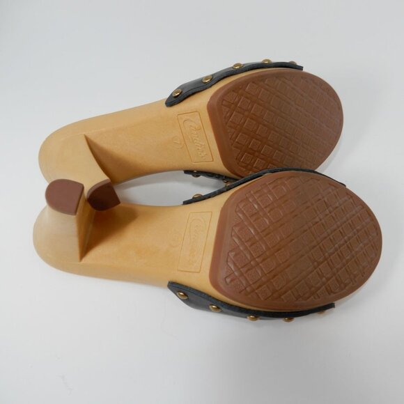 Candie's Antonella OMG Slide Platform Heels Clog SANDAL Size 7 Black Leather NEW - Picture 11 of 12